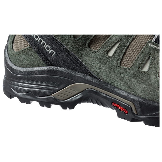 Olive / Black Men's Salomon QUEST PRIME GTX Hiking Boots | 965-KXNGRP