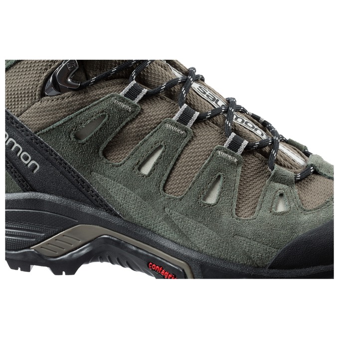 Olive / Black Men's Salomon QUEST PRIME GTX Hiking Boots | 965-KXNGRP