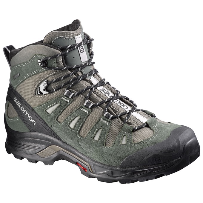 Olive / Black Men\'s Salomon QUEST PRIME GTX Hiking Boots | 965-KXNGRP