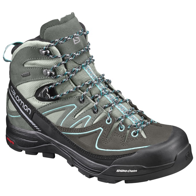 Olive / Black Men\'s Salomon X ALP MID LTR GTX W Hiking Boots | 054-RIDFTZ