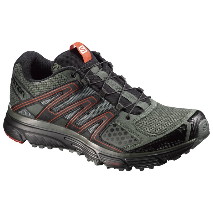 Olive / Black Men\'s Salomon X-MISSION 3 Trail Running Shoes | 428-JXWBFU