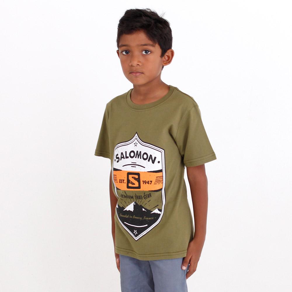 Olive Kids' Salomon ISLA SS B T Shirts | 219-PUTSJI