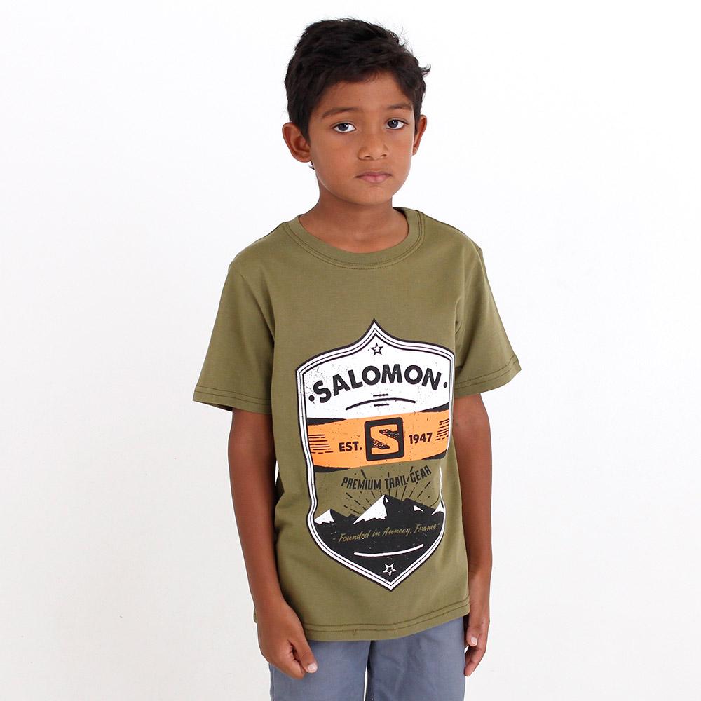 Olive Kids' Salomon ISLA SS B T Shirts | 219-PUTSJI