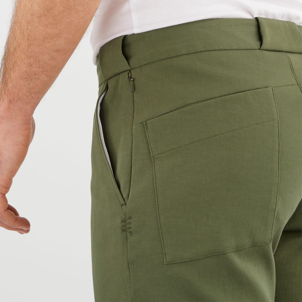 Olive Men's Salomon OUTLIFE CHINO M Shorts | 079-TSKCQP