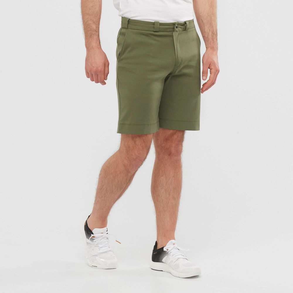 Olive Men\'s Salomon OUTLIFE CHINO M Shorts | 079-TSKCQP