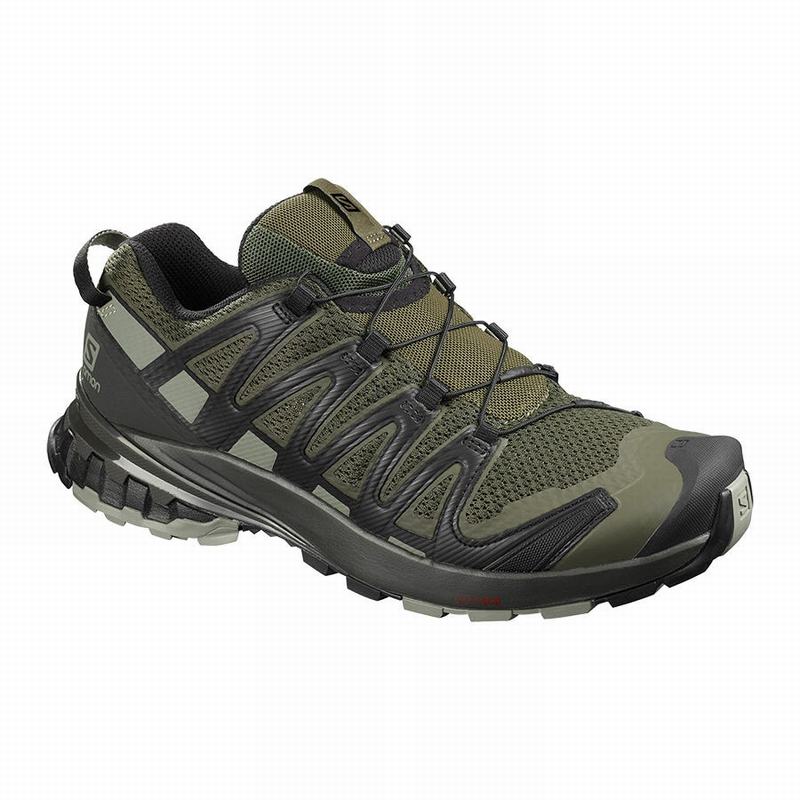 Olive Men\'s Salomon XA PRO 3D V8 Hiking Shoes | 128-WVKNZP