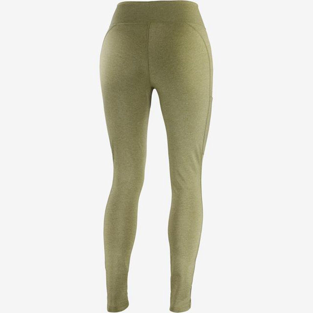 Olive Women's Salomon OUTLINE TIGHTS Tights | 250-WHTZCJ