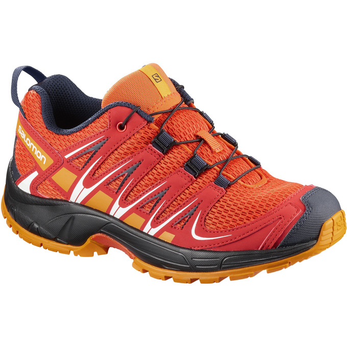 Orange / Black Kids\' Salomon XA PRO 3D J Trail Running Shoes | 720-TJCELU