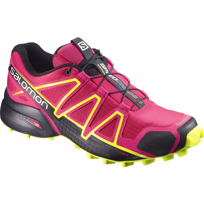 Pink Black Women\'s Salomon SPEEDCROSS 4 W Trail Running Shoes | 502-KVASJG