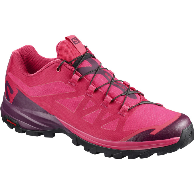 Pink / Burgundy Women\'s Salomon OUTPATH W Hiking Shoes | 892-RVEFOT