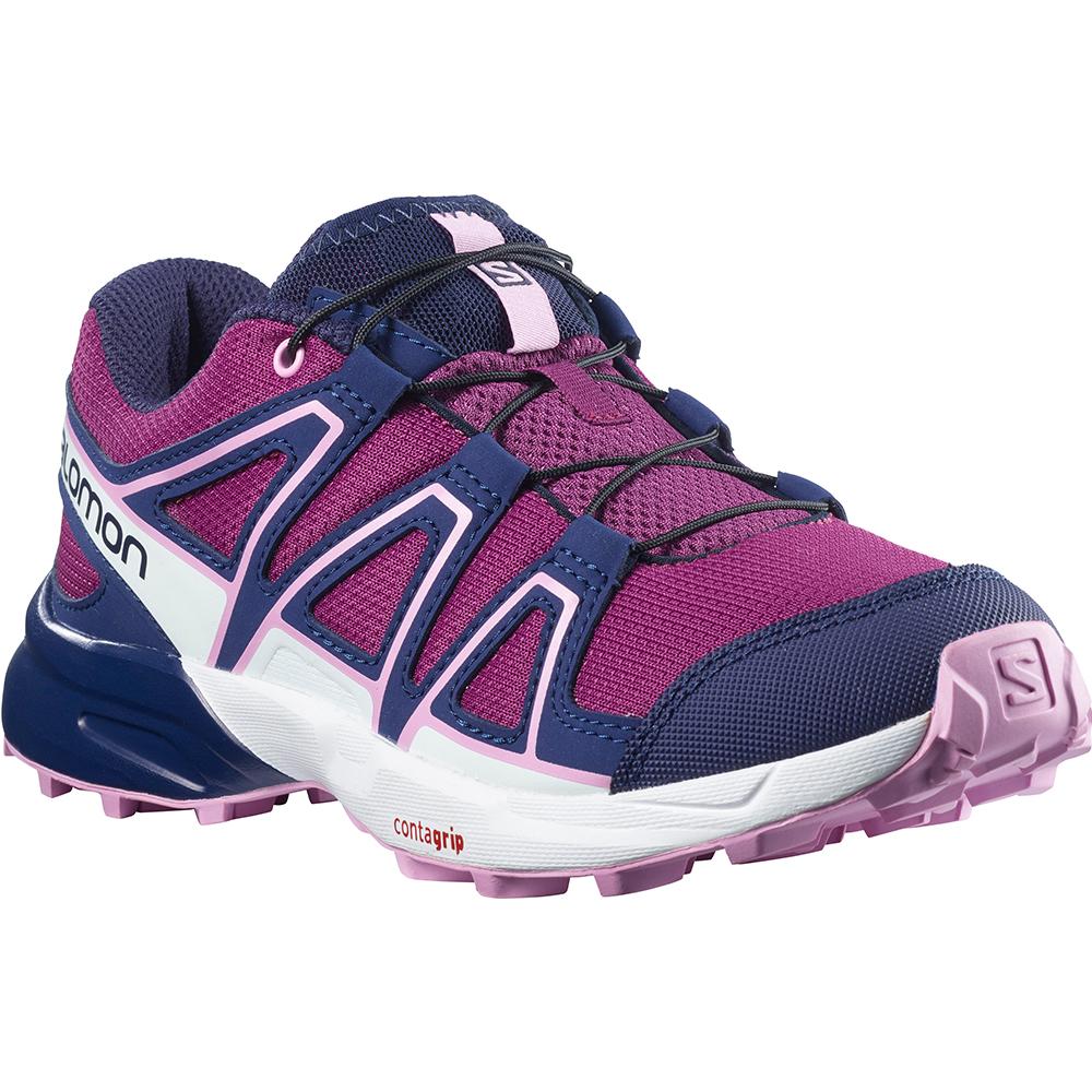 Purple Kids' Salomon SPEEDCROSS J Trail Running Shoes | 056-XAPJIR