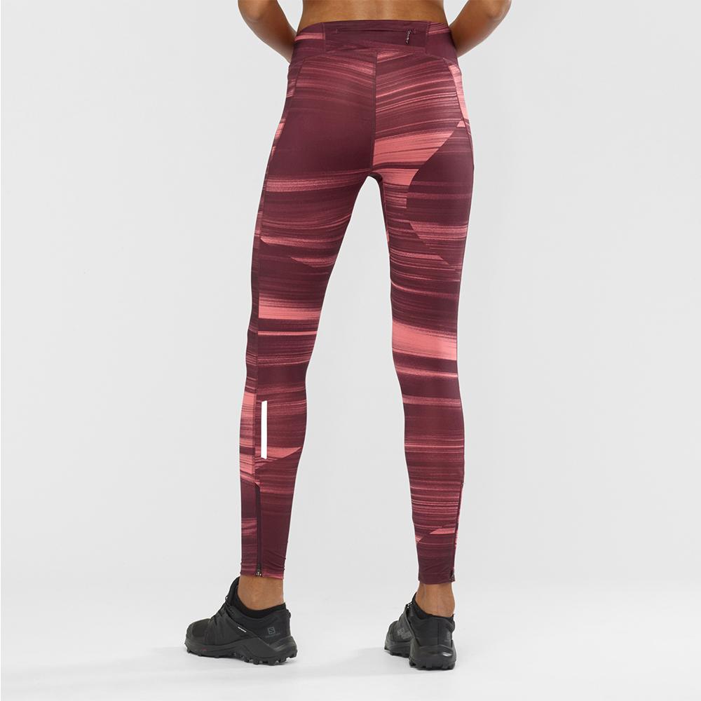 Purple Women's Salomon AGILE LONG W Tights | 479-KMURGX