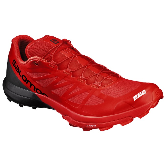 Red / Black Women\'s Salomon S/LAB SENSE 6 SG Trail Running Shoes | 213-SRYZVT