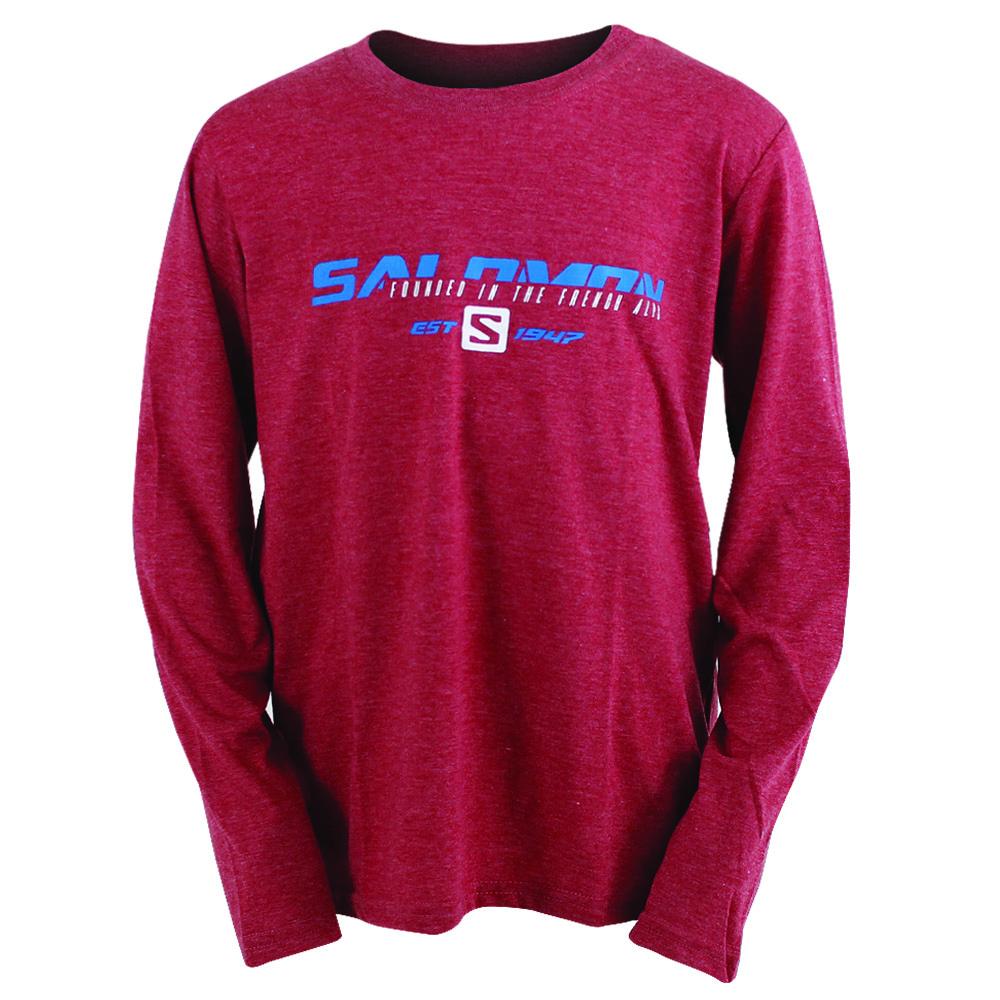 Red Men\'s Salomon FAST FORWARD LS M T Shirts | 649-OFXYMU