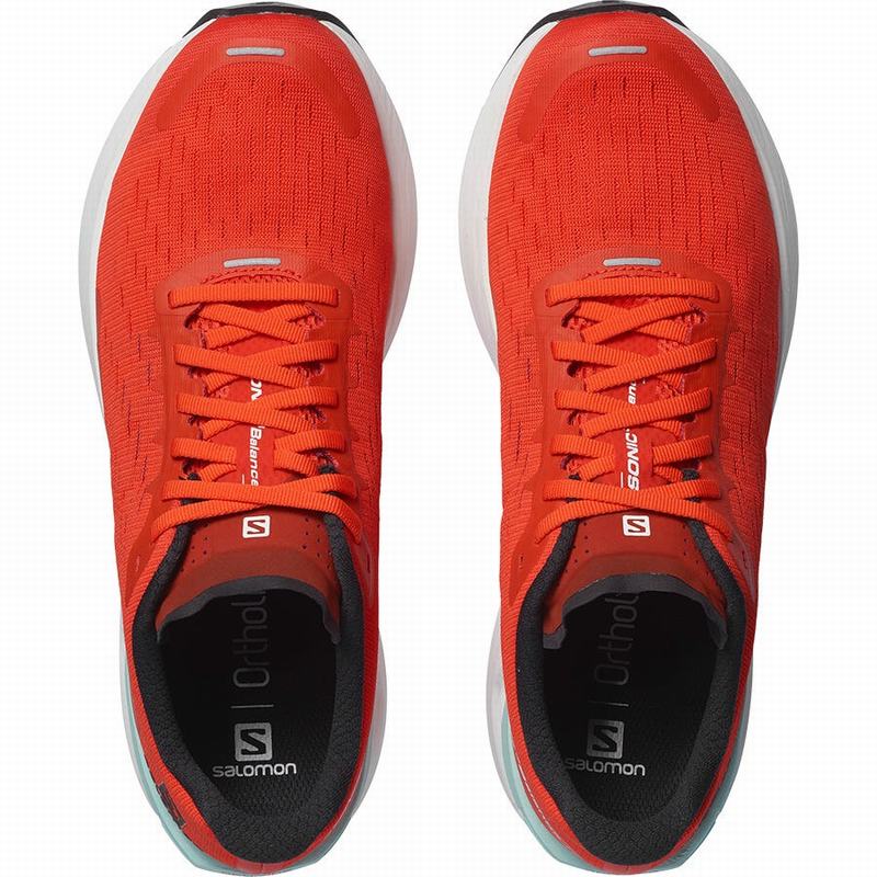 Red Men's Salomon SONIC 3 BALANCE Running Shoes | 057-AKHLMN