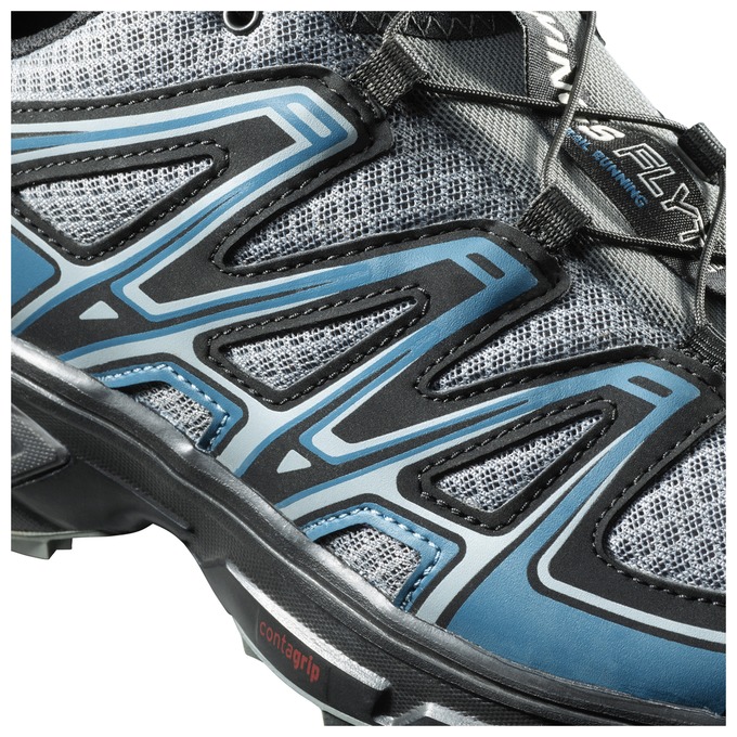 Silver / Black Men's Salomon WINGS FLYTE 2 Trail Running Shoes | 134-EDTYHA