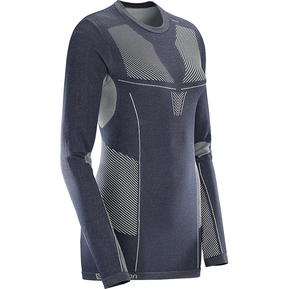 Slategray Women's Salomon PRIMO WARM LS CN W Midlayers | 514-OZJACR