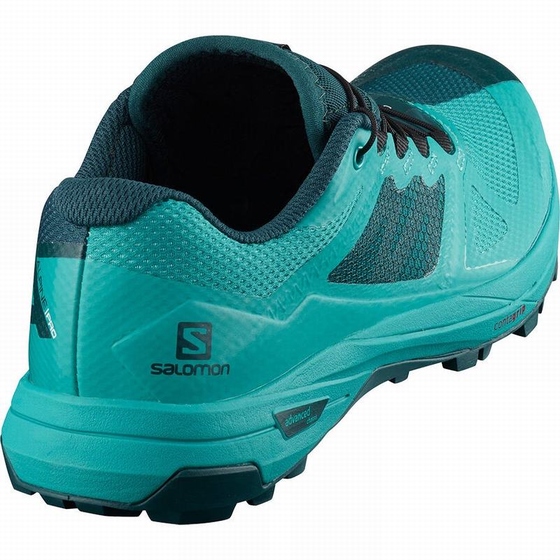 Turquoise / Blue Women's Salomon X ALPINE W /PRO Trail Running Shoes | 056-ICTAFM