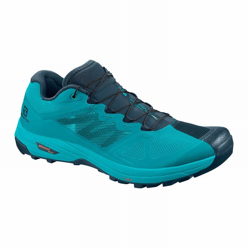 Turquoise / Blue Women\'s Salomon X ALPINE W /PRO Trail Running Shoes | 056-ICTAFM