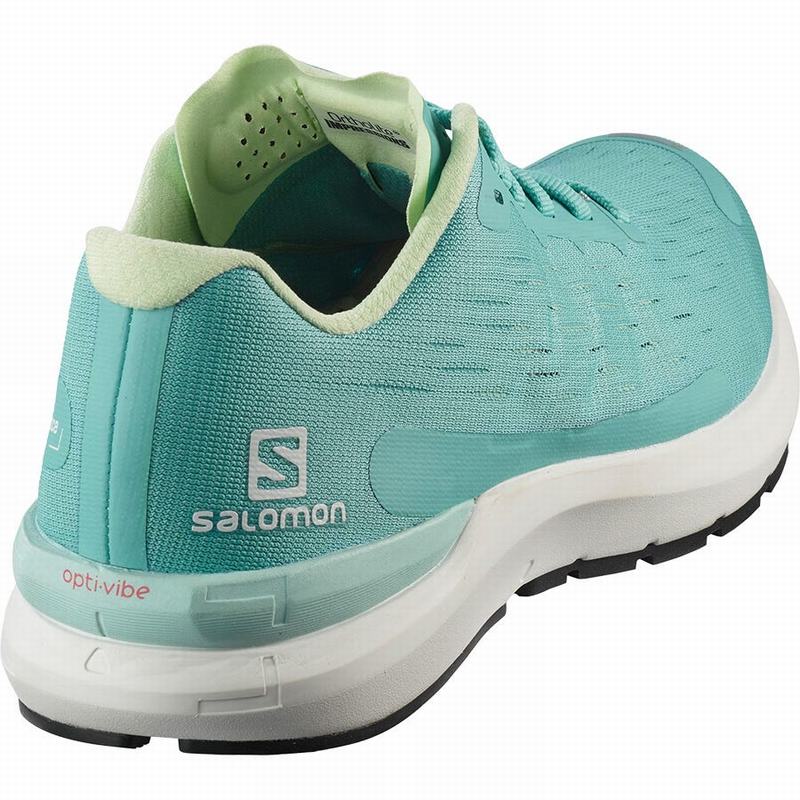 Turquoise / White Women's Salomon SONIC 3 BALANCE W Running Shoes | 472-FSUWNK