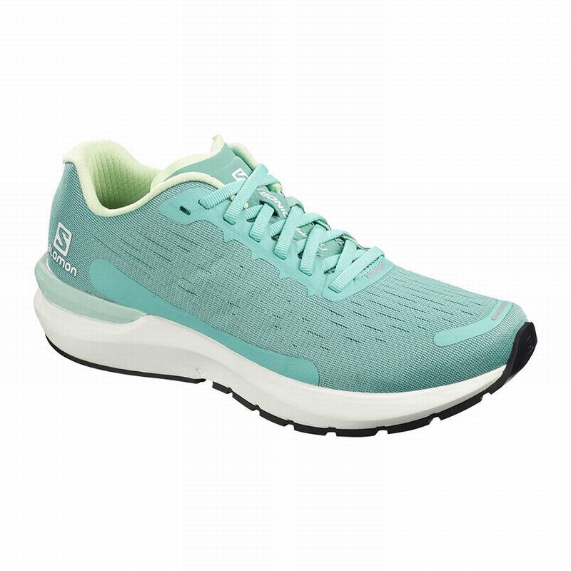 Turquoise / White Women\'s Salomon SONIC 3 BALANCE W Running Shoes | 472-FSUWNK