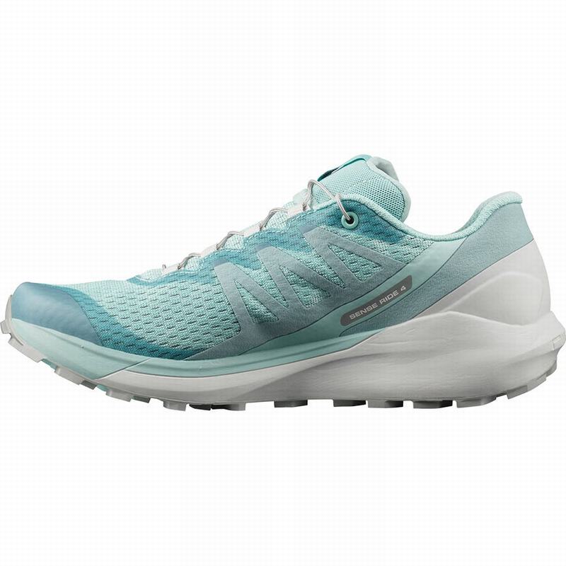 Turquoise Women's Salomon SENSE RIDE 4 Running Shoes | 425-APYTDX