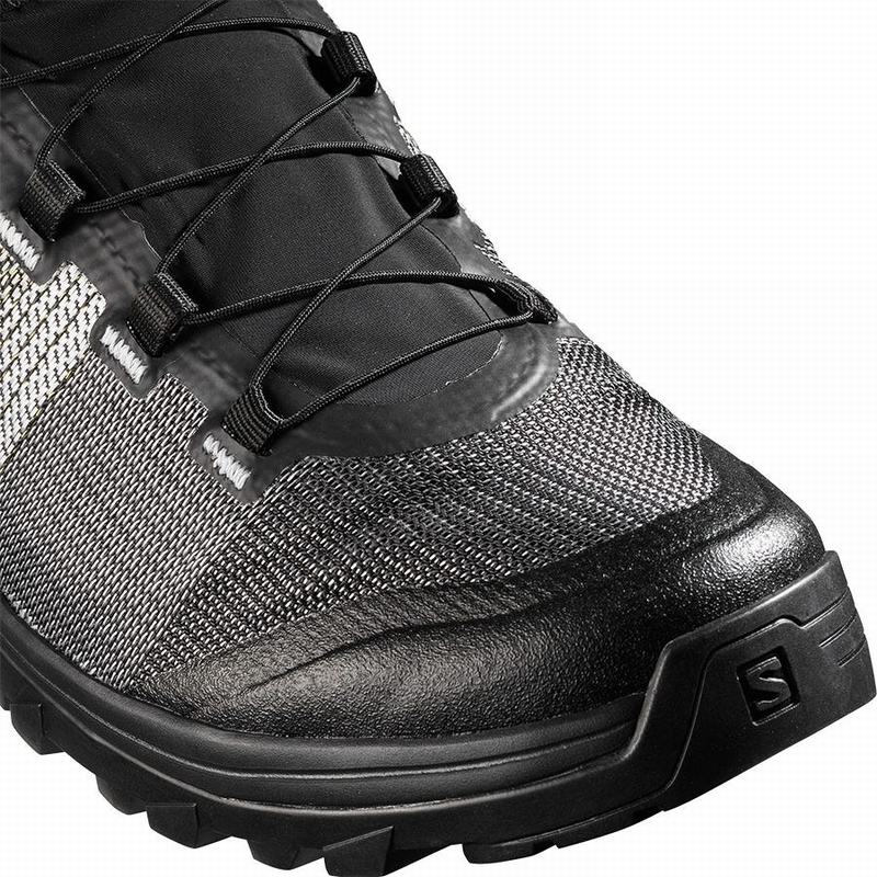 White / Black Men's Salomon OUT GTX/PRO Hiking Shoes | 973-XZMUEJ