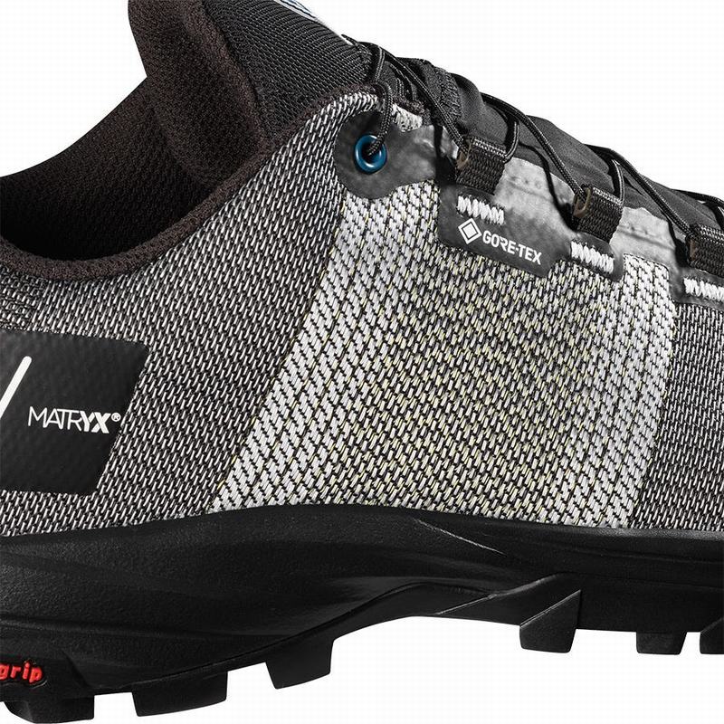 White / Black Men's Salomon OUT GTX/PRO Hiking Shoes | 973-XZMUEJ