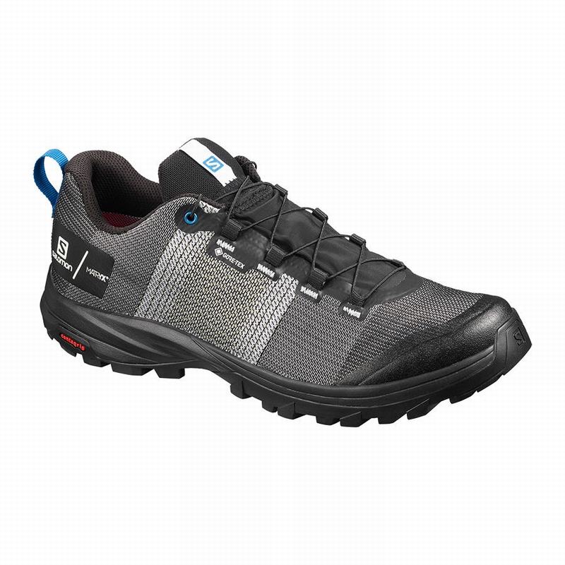 White / Black Men\'s Salomon OUT GTX/PRO Hiking Shoes | 973-XZMUEJ