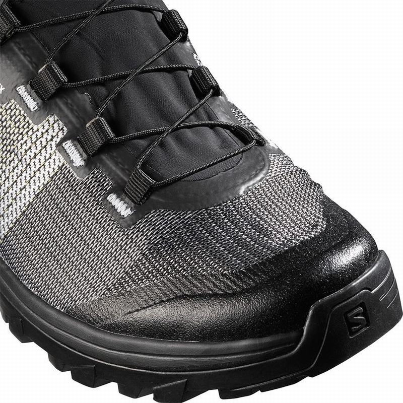 White / Black Women's Salomon OUT GTX W/PRO Hiking Shoes | 974-HTKLUY