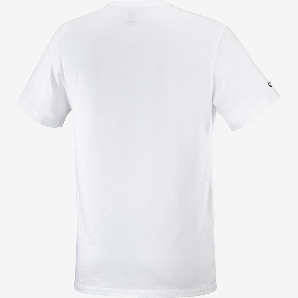 White Men's Salomon OUTLIFE GRAPHIC HERITAGE SS M Short Sleeve T Shirts | 942-HVAKJI