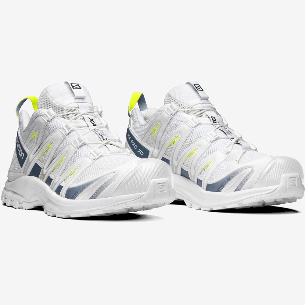 White Men's Salomon XA PRO 3D Sneakers | 453-WSPHIB