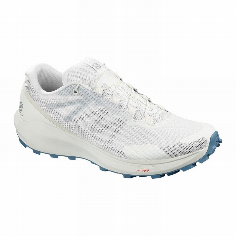 White Women\'s Salomon SENSE RIDE 3 W Trail Running Shoes | 815-ZDLVGJ