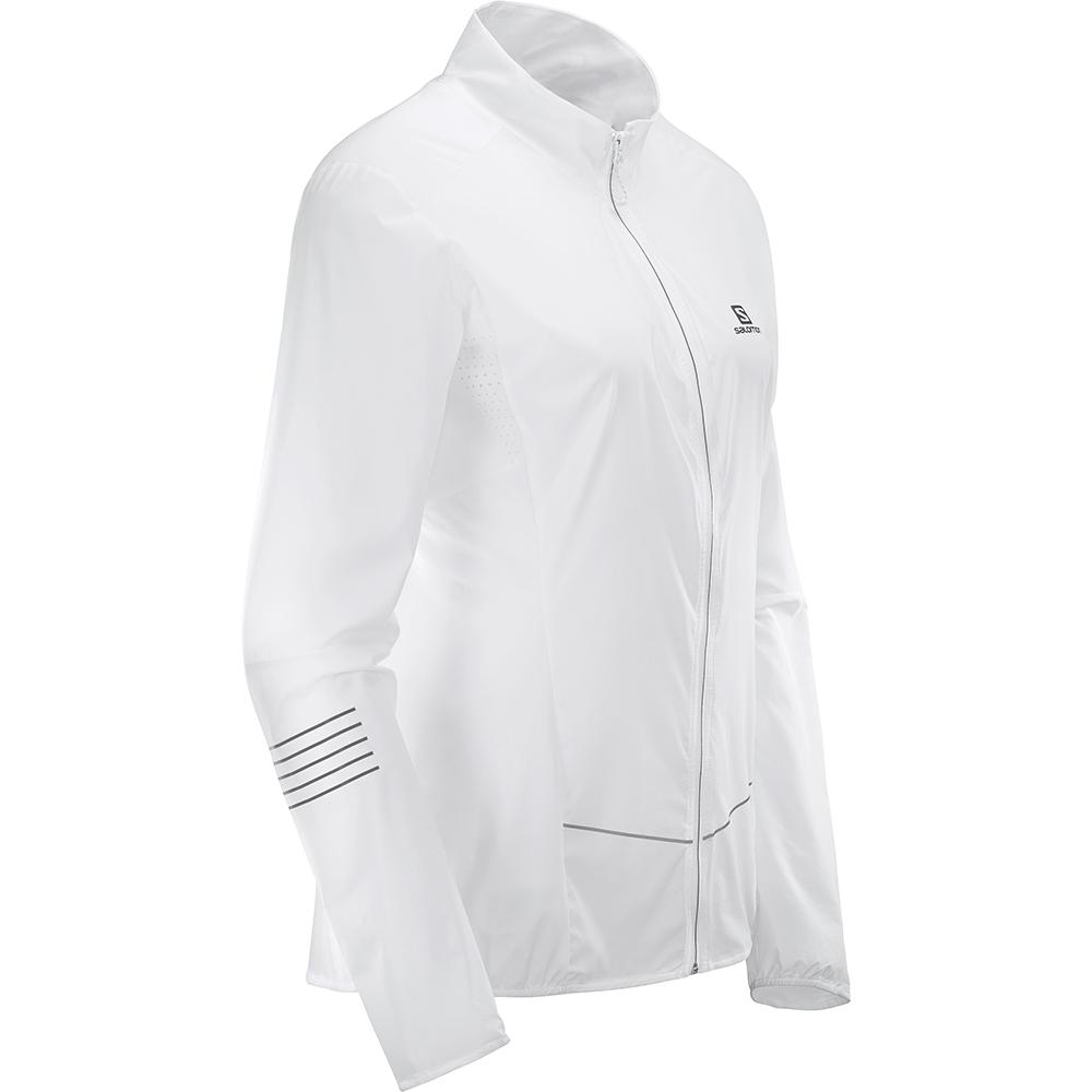 White Women's Salomon SENSE W Jackets | 708-RFKEWQ