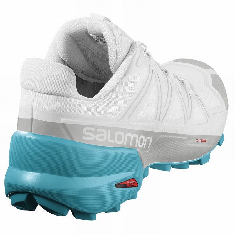 White Women's Salomon SPEEDCROSS 5 Trail Running Shoes | 329-LQXRPG