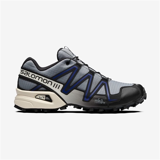 Black / Blue Men's Salomon SPEEDCROSS 3 Sneakers | 962-EODUJF