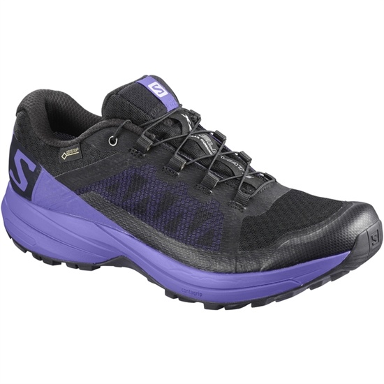 Black / Blue Women's Salomon XA ELEVATE GTX W Trail Running Shoes | 904-GCOWIX