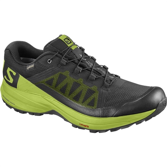 Black / Dark Green Men's Salomon XA ELEVATE GTX Trail Running Shoes | 714-IJPBCX