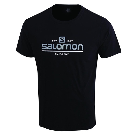 Black Kids' Salomon TIME TO PLAY SS B T Shirts | 604-PFNWMA