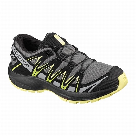 Black Kids' Salomon XA PRO 3D CLIMASALOMON WATERPROOF Hiking Shoes | 253-GFUNQI