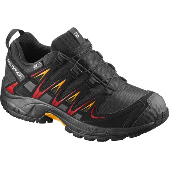 Black Kids' Salomon XA PRO 3D CSWP K Trail Running Shoes | 025-OGATJQ