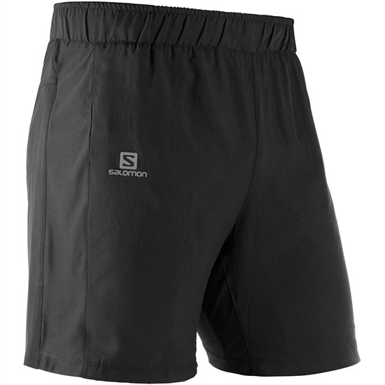 Black Men's Salomon AGILE 2 IN 1 M Shorts | 897-OEZJFY