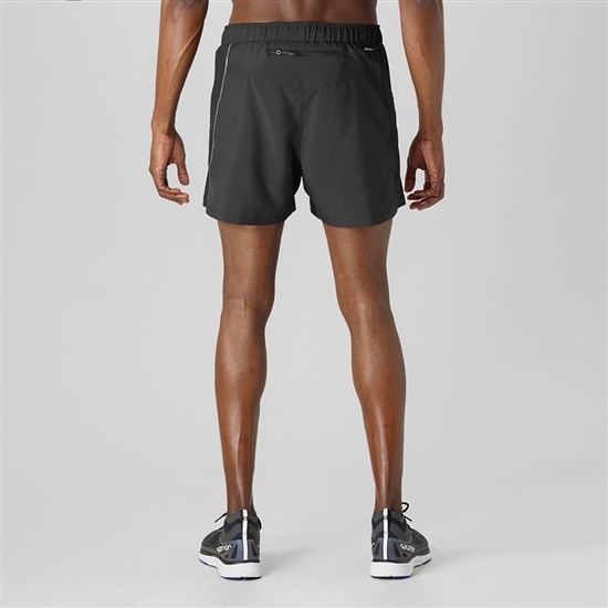 Black Men's Salomon AGILE 5 Shorts | 068-CWVGMO