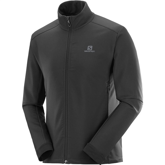 Black Men's Salomon AGILE SOFTSHELL JKT M Jackets | 807-IPOCQH