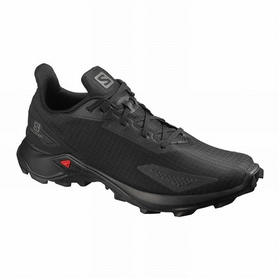 Black Men's Salomon ALPHACROSS BLAST Trail Running Shoes | 658-OWKSDI