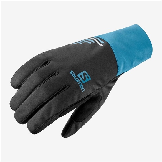 Black Men's Salomon EQUIPE U Gloves | 094-XHKRJQ