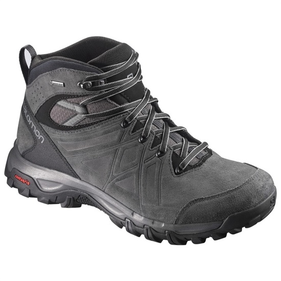 Black Men's Salomon EVASION 2 MID LTR GTX Hiking Shoes | 390-OSWXCM