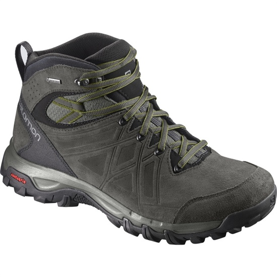 Black Men's Salomon EVASION 2 MID LTR GTX Hiking Shoes | 724-HDRXWC