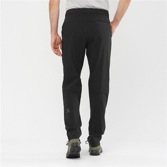 Black Men's Salomon EXPLORE TAPERED Pants | 326-AETWHG