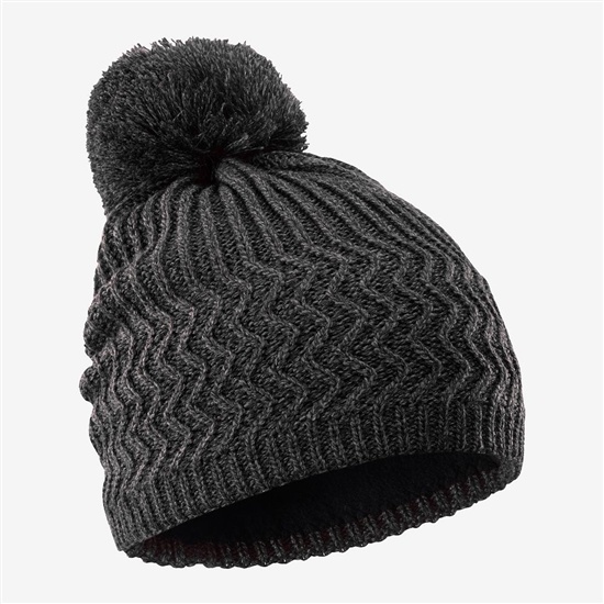 Black Men's Salomon KUBA Beanie | 045-GCOJPB